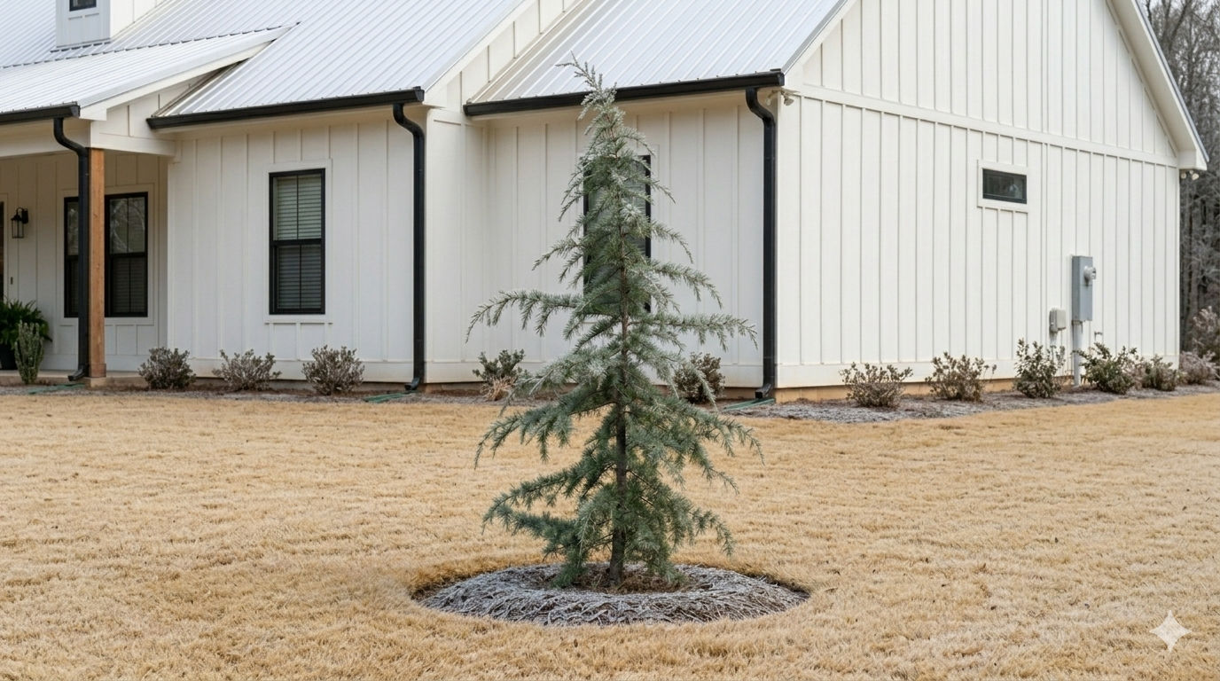 Deodar Cedar in winter