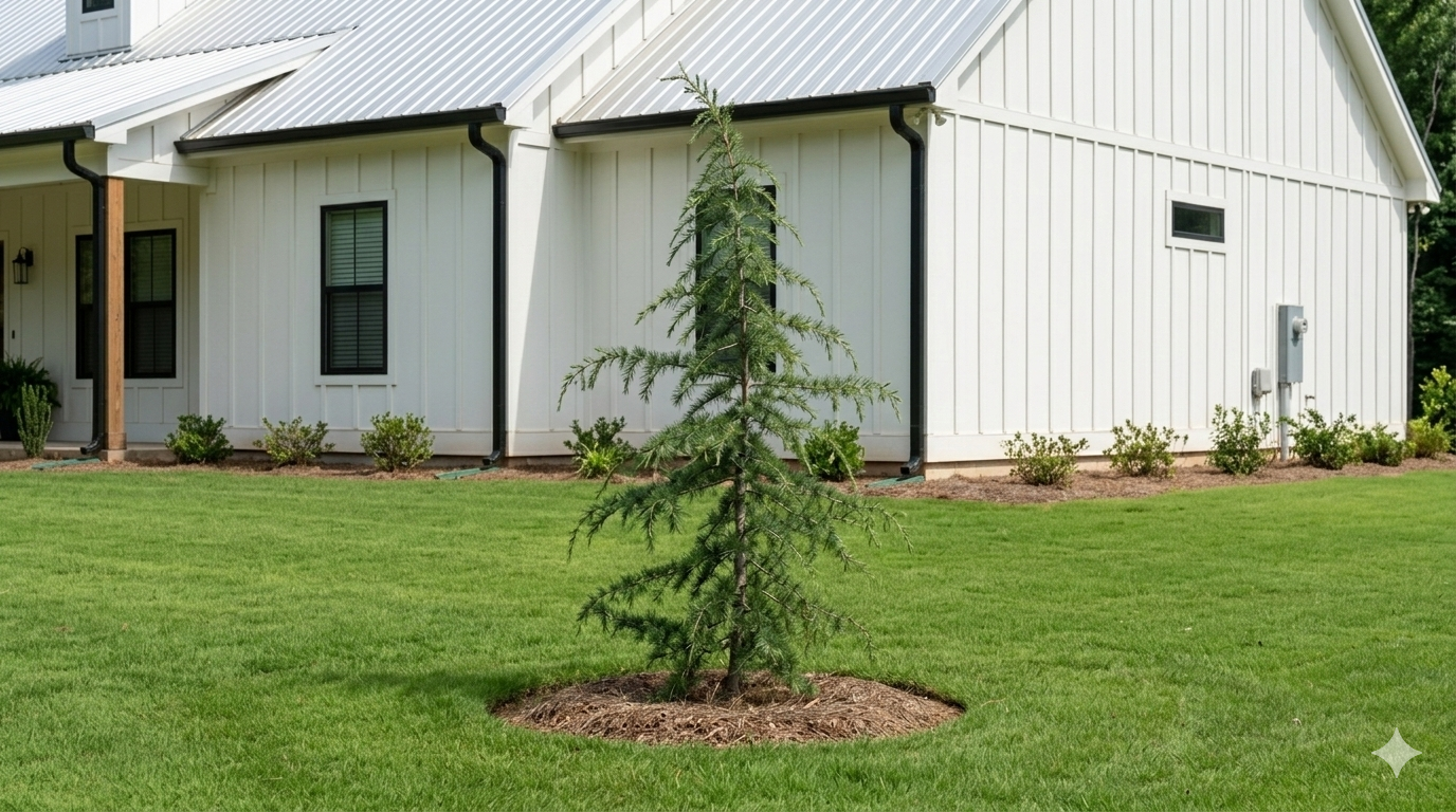 Newly Planted Deodar Cedar