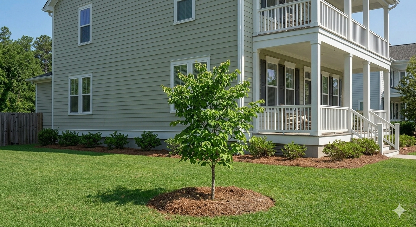 Newly Planted Flowering Dogwood