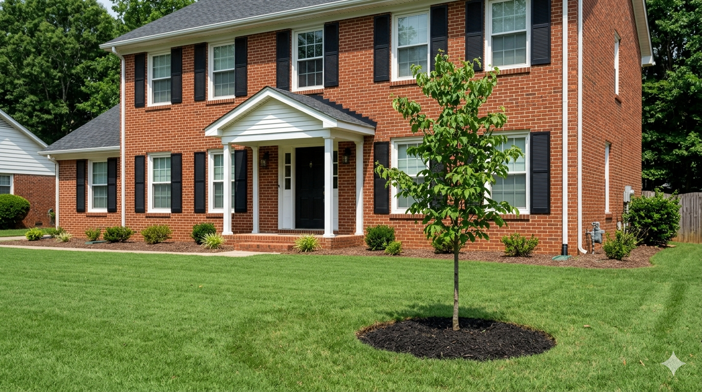 Newly Planted Kousa Dogwood