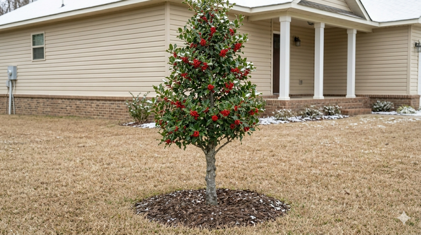 American Holly with winter berries