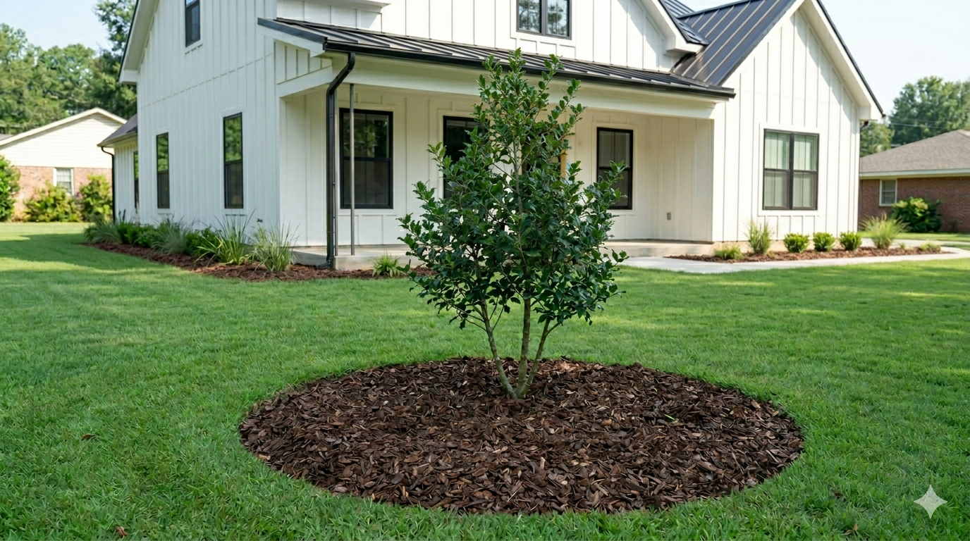 Newly Planted American Holly