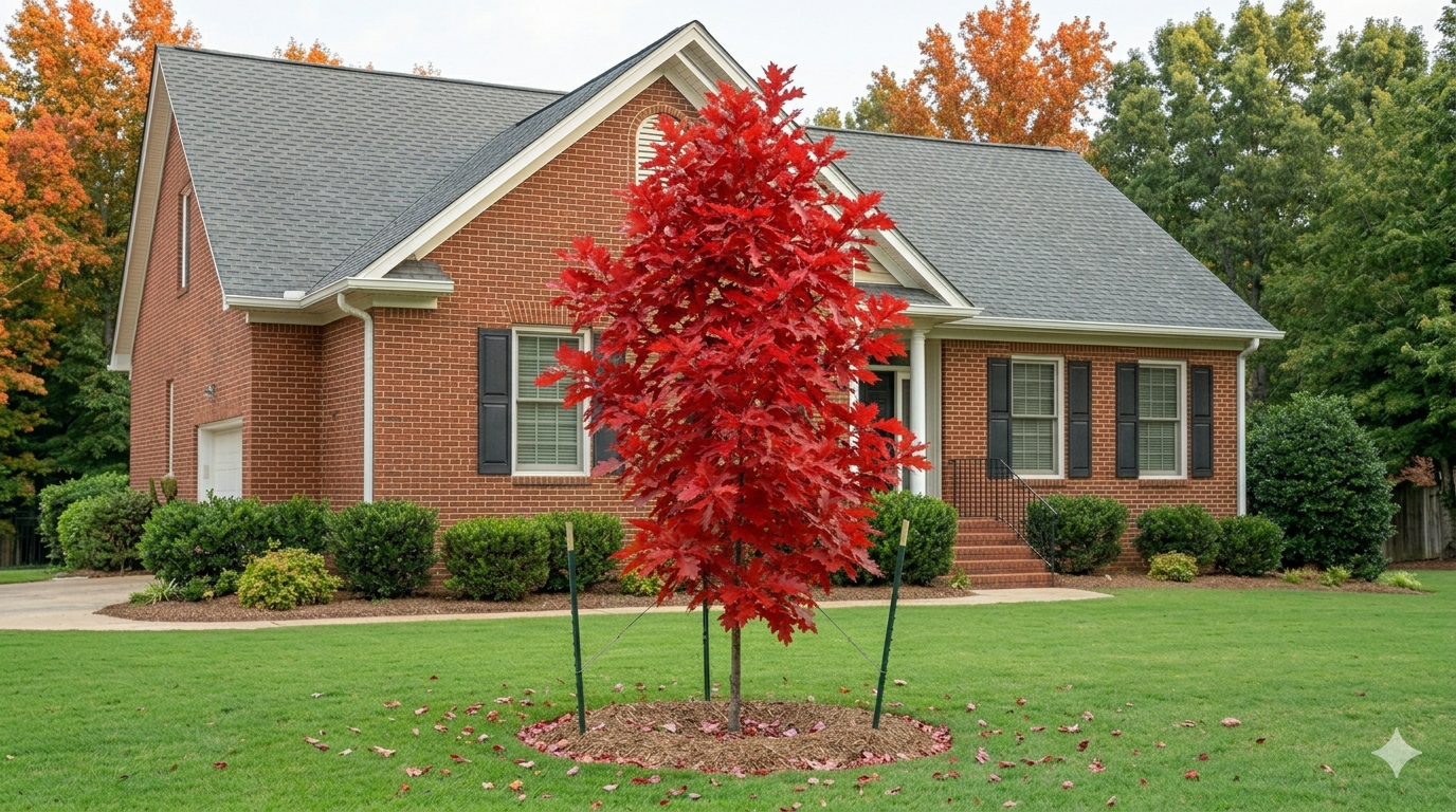 Nuttall Oak in fall foliage