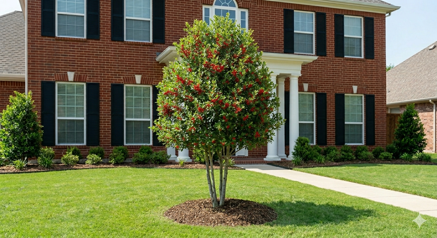 Yaupon Holly Tree with Berries